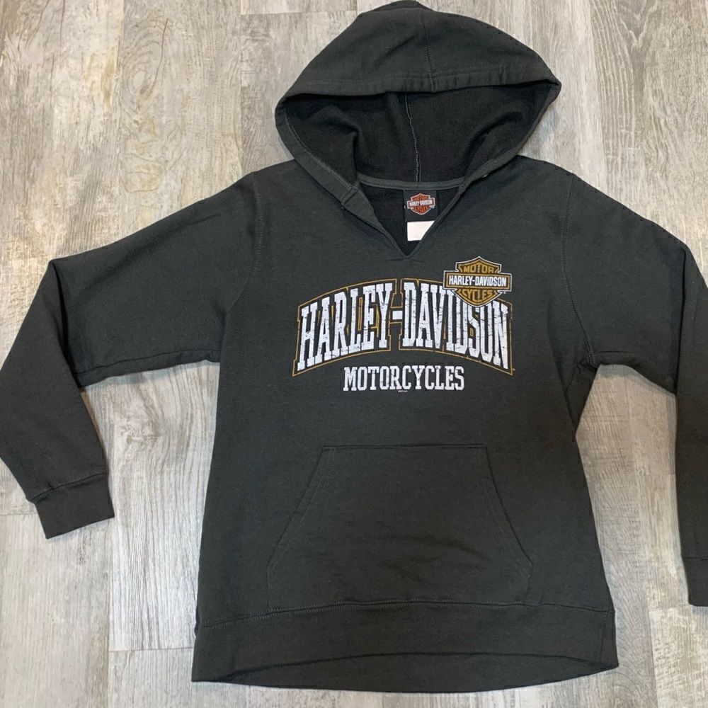 Classic Harley Davidson gray pullover hoodie With logo Oconomowoc Wi on … - Picture 10 of 16